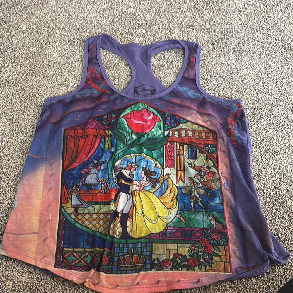 Disney Beauty and the Beast Stained Glass Tank Top